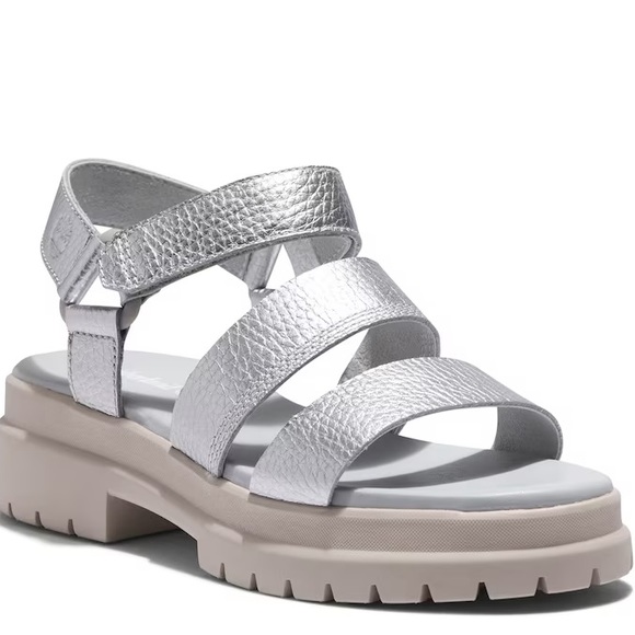 Timberland Shoes - Timberland London Vibe metallic silver platform sandals